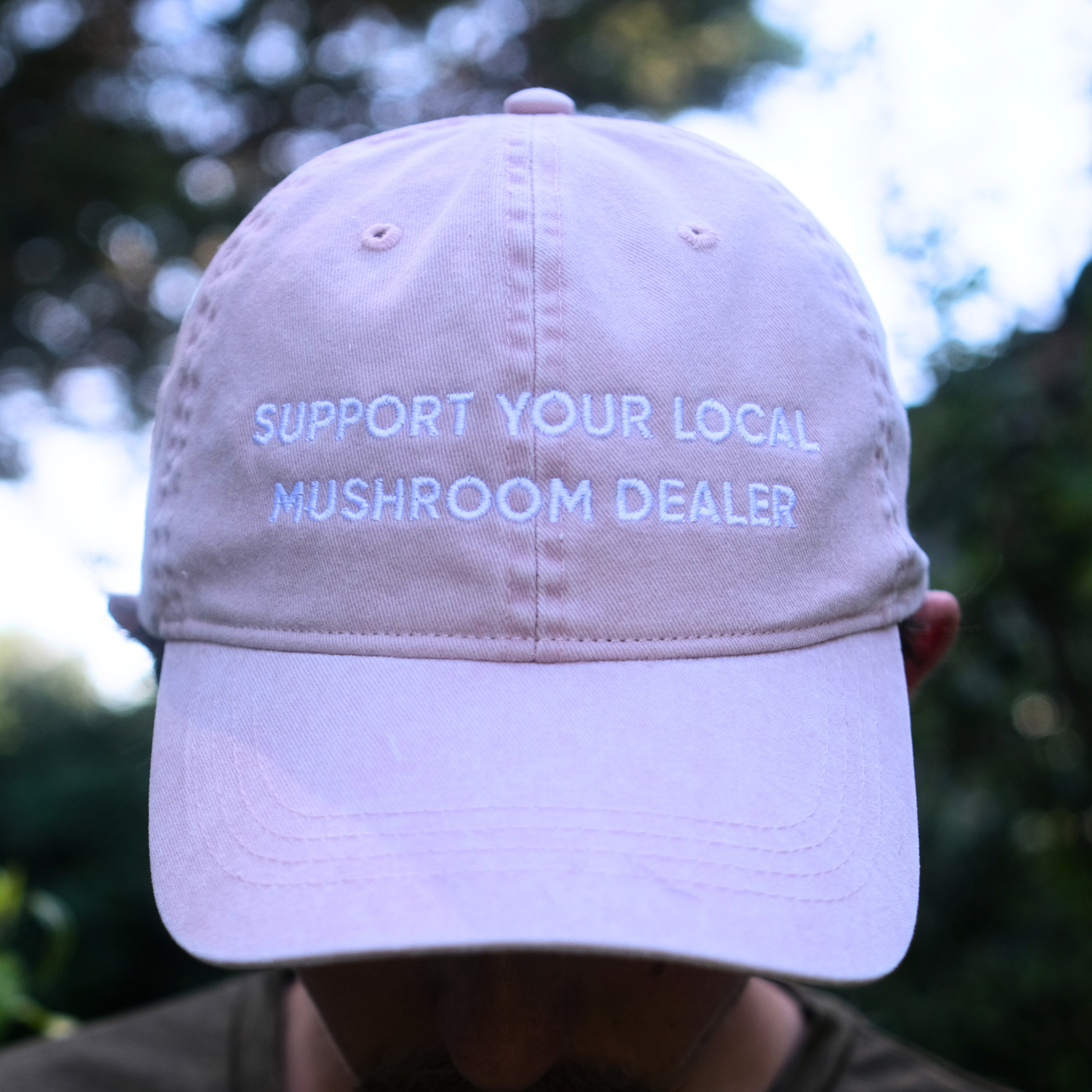 Support Your Local Mushroom Dealer Organic Cotton Mushroom Cap