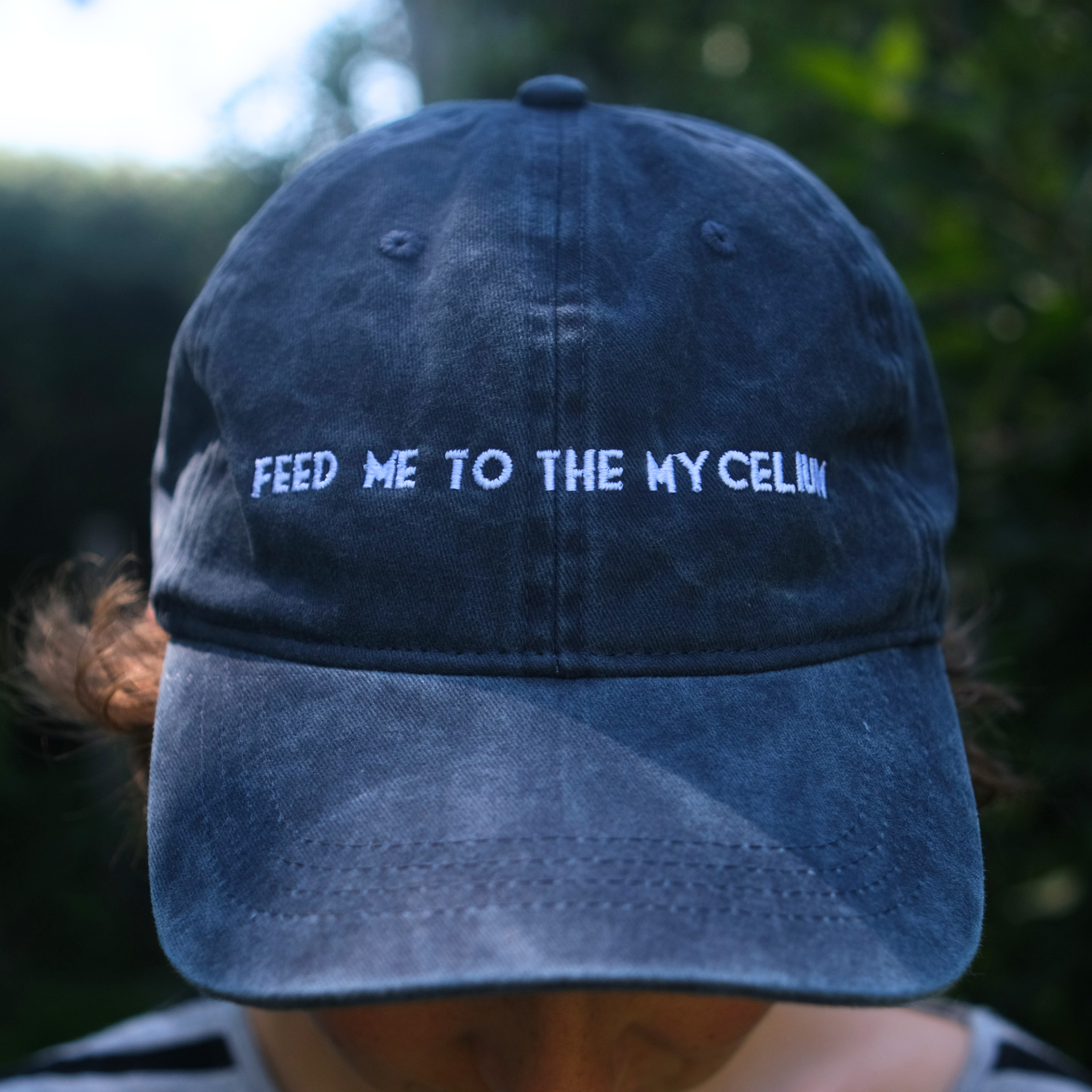 Feed Me To The Mycelium Organic Cotton Mushroom Cap